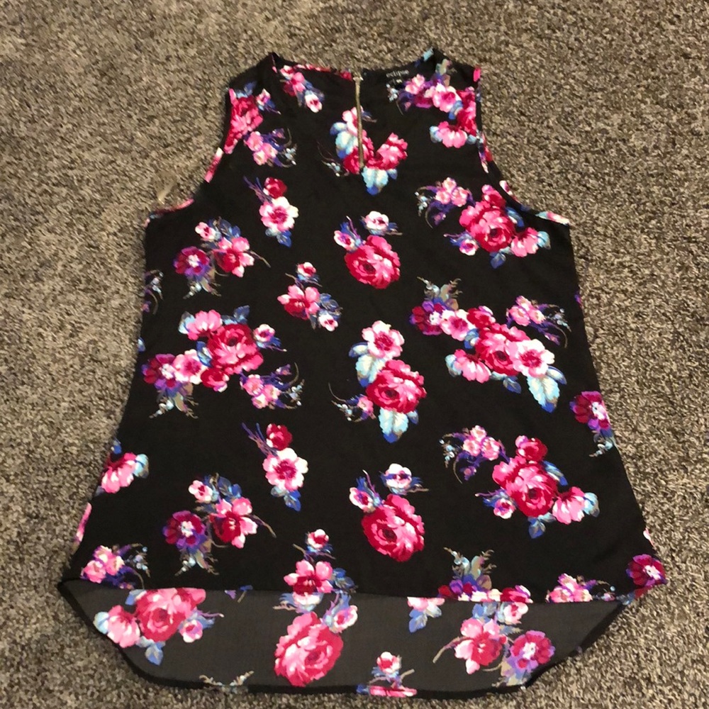 Eclipse floral brushed cotton tank